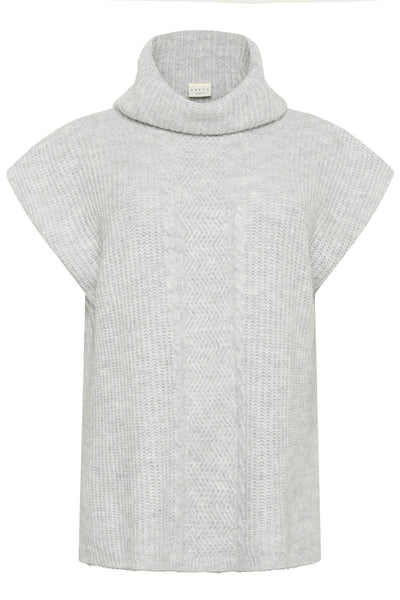 KCmala Knit Poncho Grey Melange - 10583504 Thumbnail