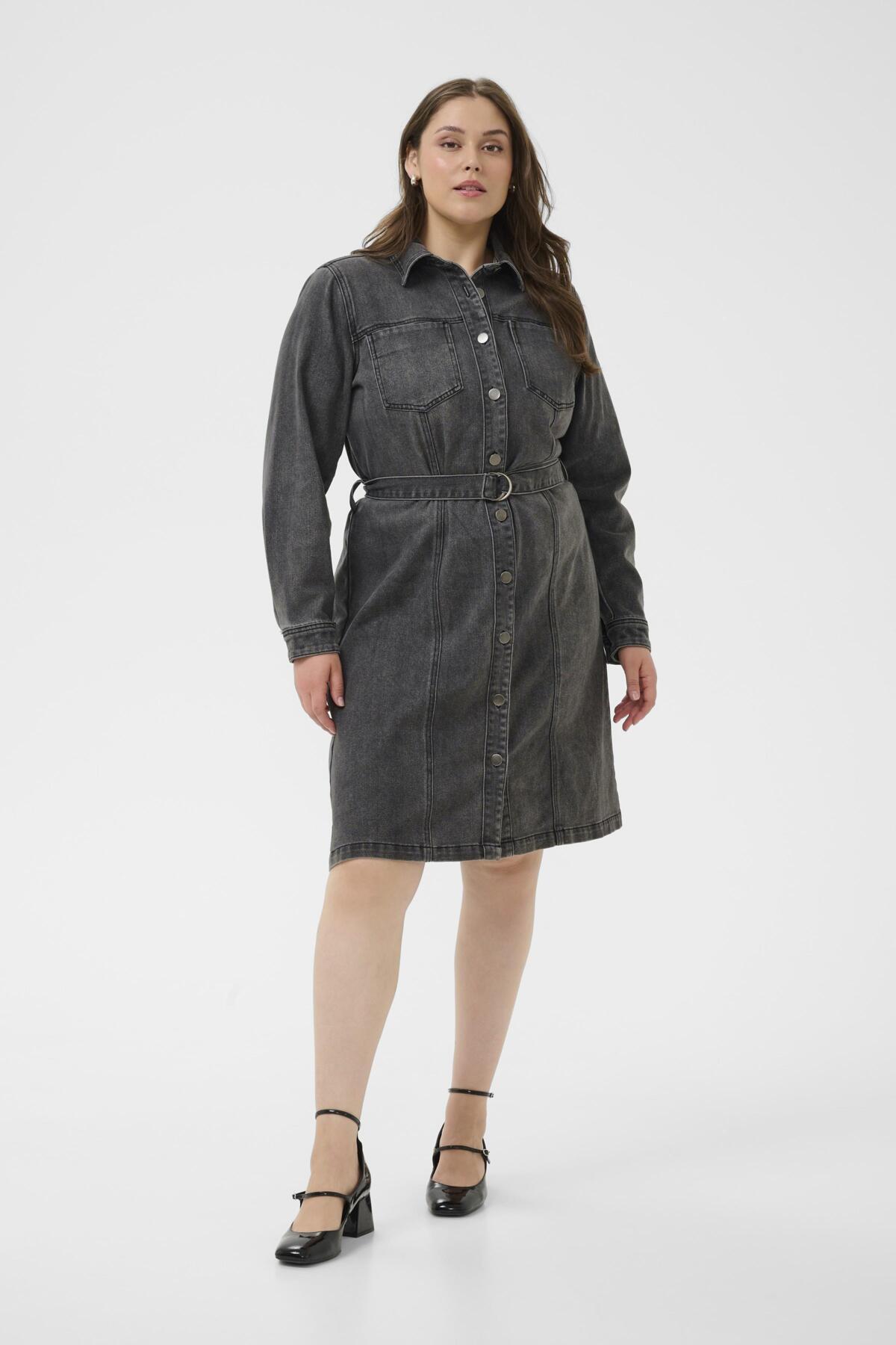 KCally Denim Dress Medium Grey Denim - 10583605