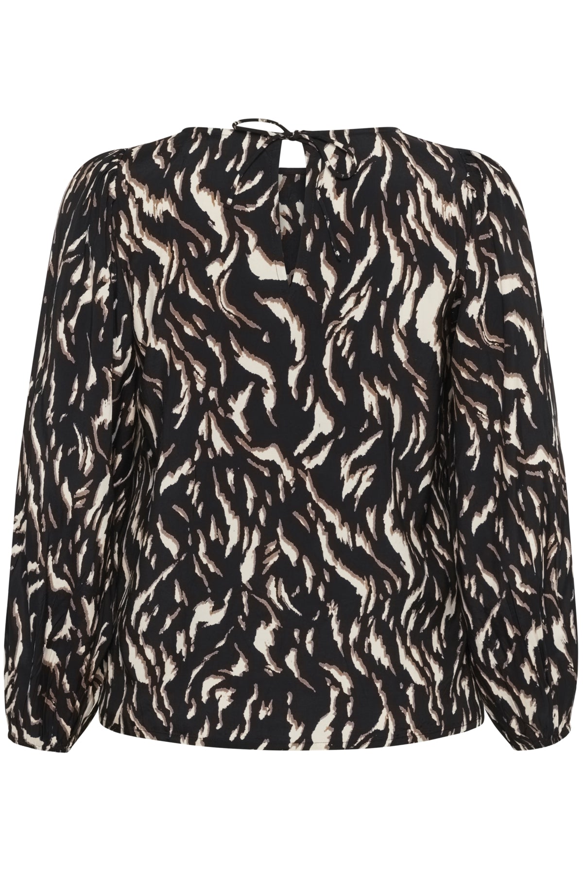KCmilina Blouse Black/Brown Graphic Animal - 10583607