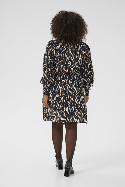 KCmilina Dress Black/Brown Graphic Animal - 10583608 Thumbnail