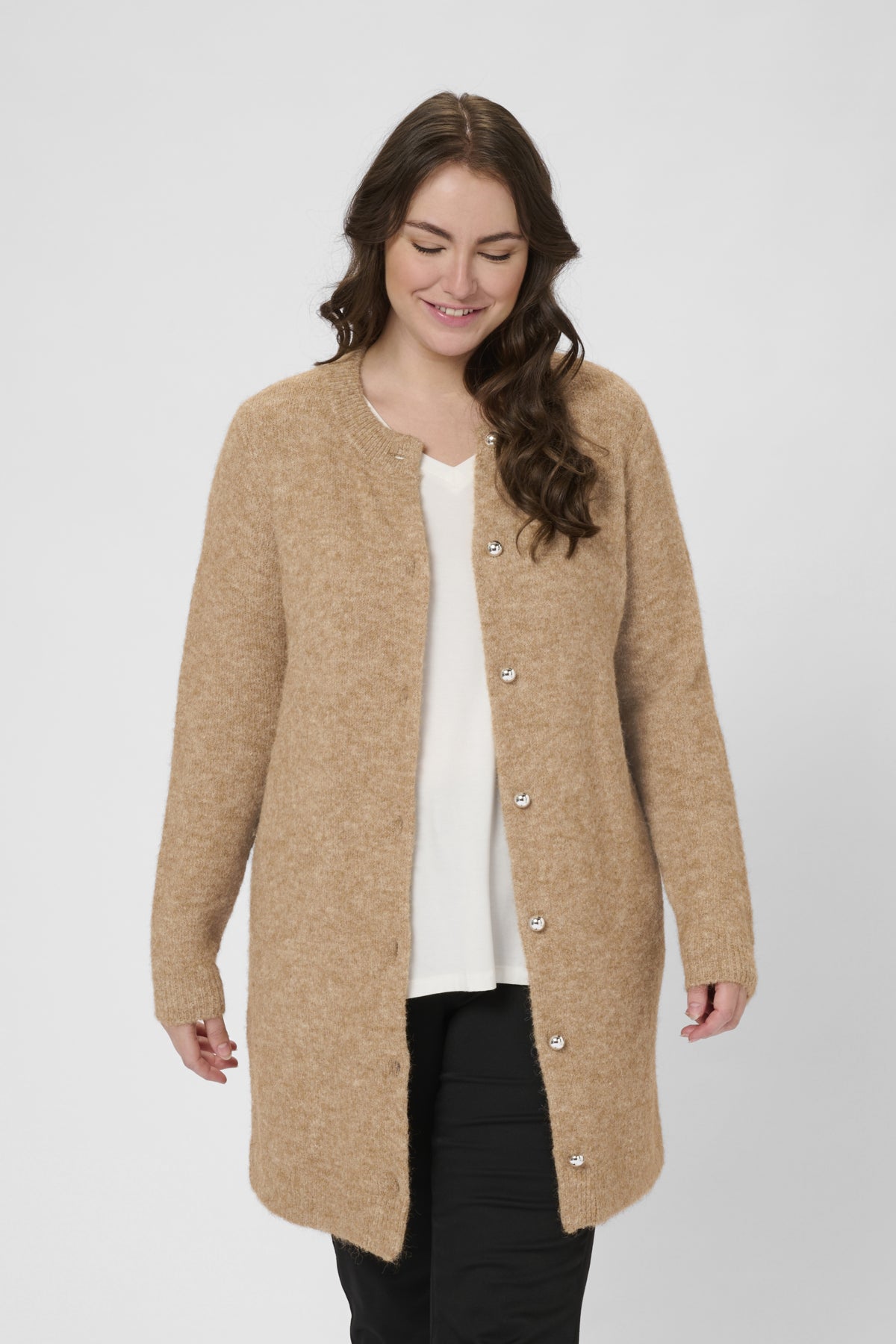 KCruby Cardigan Toasted Coconut Melange - 10583609