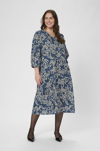KCmahlia Dress Bering Sea/White Paisley - 10583610 Thumbnail