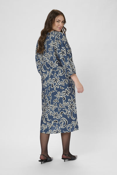 KCmahlia Dress Bering Sea/White Paisley - 10583610 Thumbnail