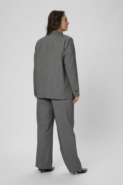 KCeliana Blazer Grey Melange / Chalk Stripe - 10583626 Thumbnail