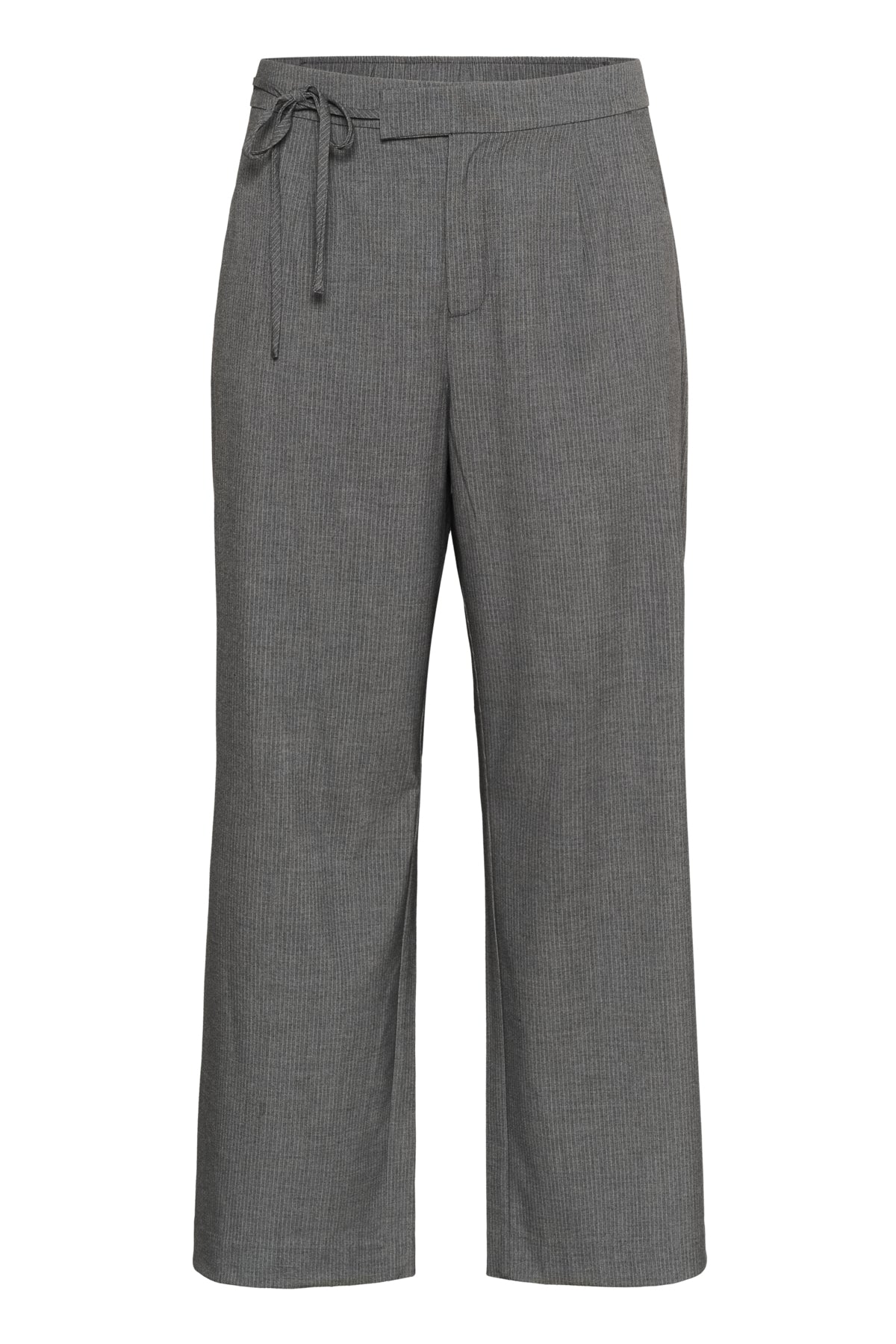 KCeliana Wide Pants Grey Melange / Chalk Stripe - 10583627