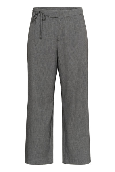 KCeliana Wide Pants Grey Melange / Chalk Stripe - 10583627 Thumbnail
