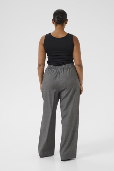 KCeliana Wide Pants Grey Melange / Chalk Stripe - 10583627 Thumbnail
