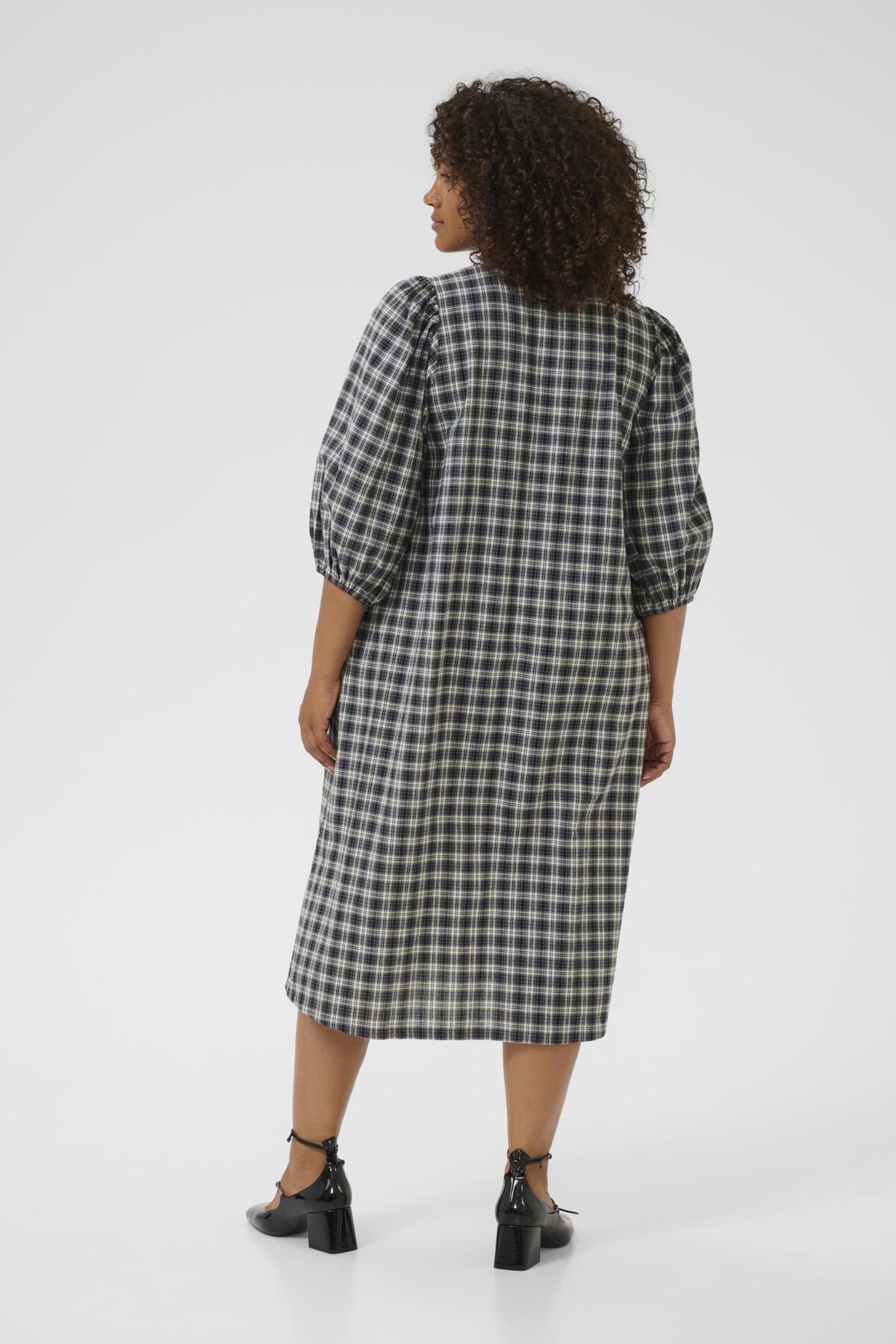KCelina Dress Black/Grey Check - 10583645