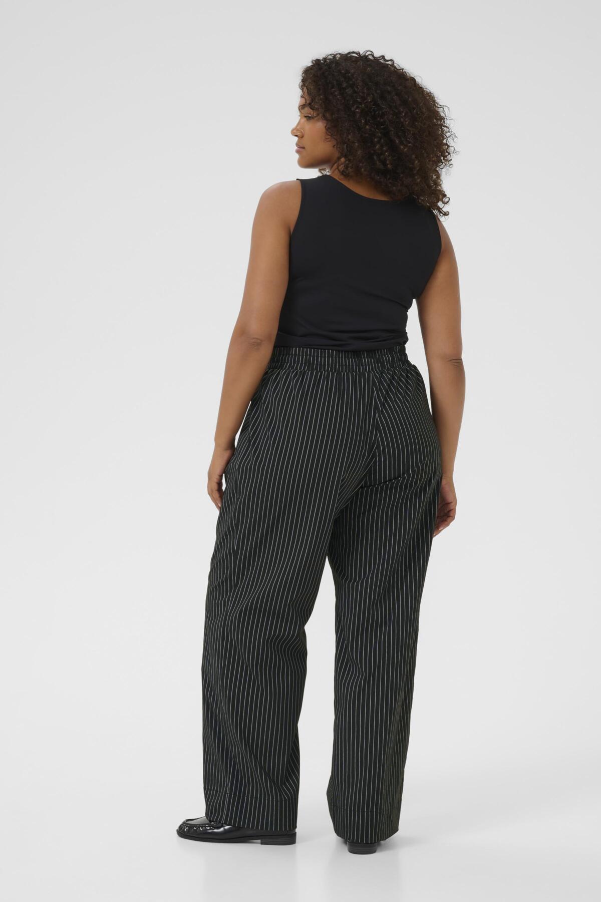 KCeloana Pants Black / Chalk Pinstripe - 10583647
