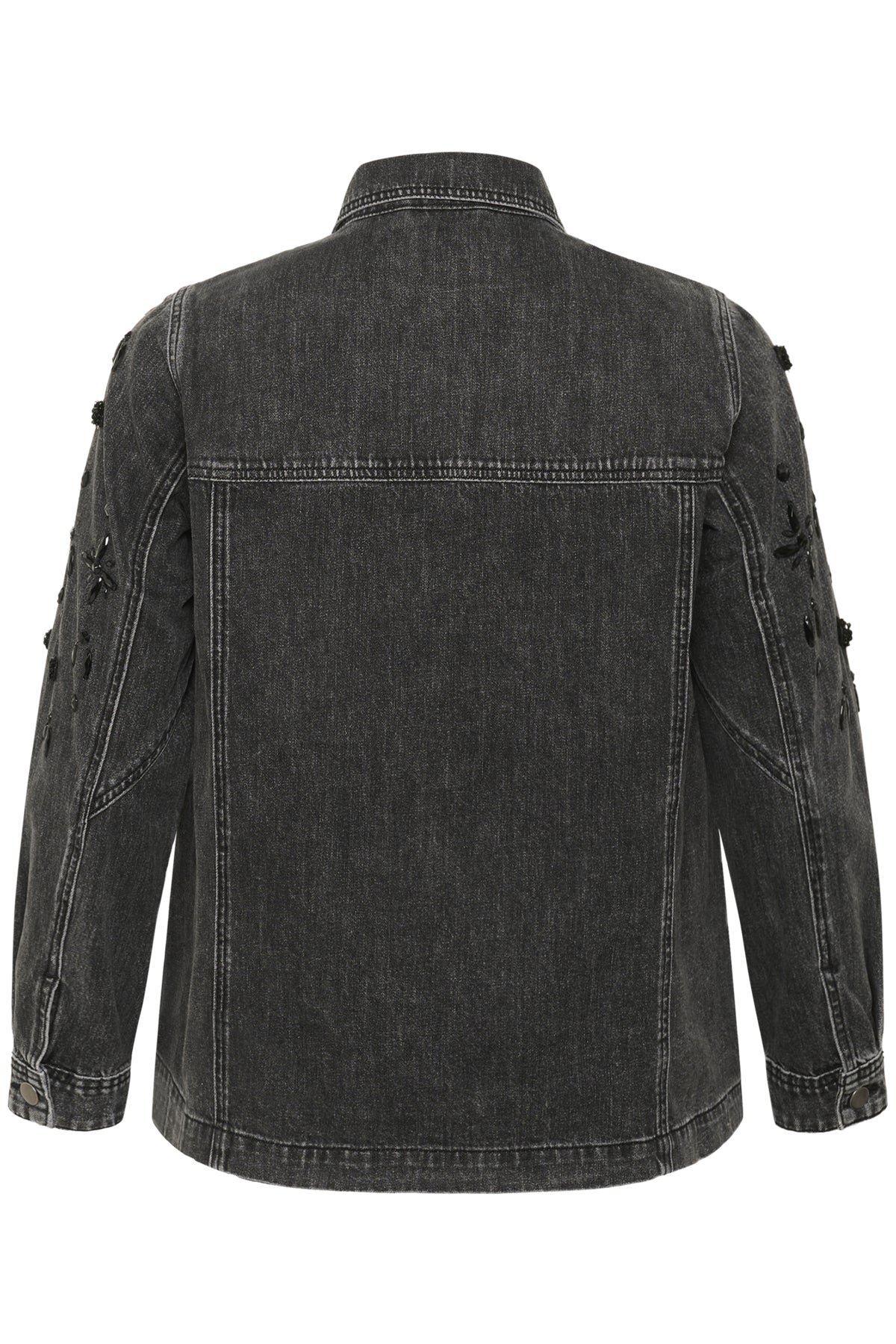 KCjaida Denim Jacket Dark grey washed denim - 10583648