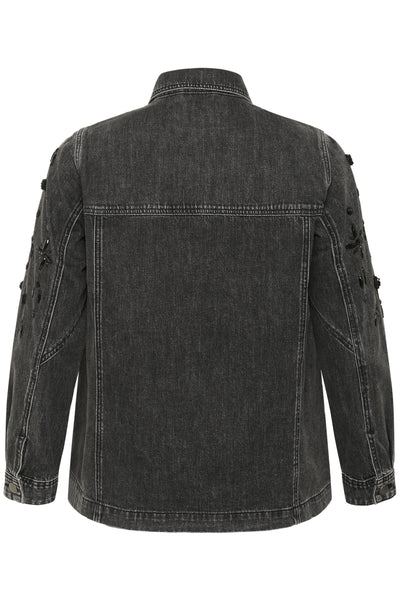 KCjaida Denim Jacket Dark grey washed denim - 10583648 Thumbnail