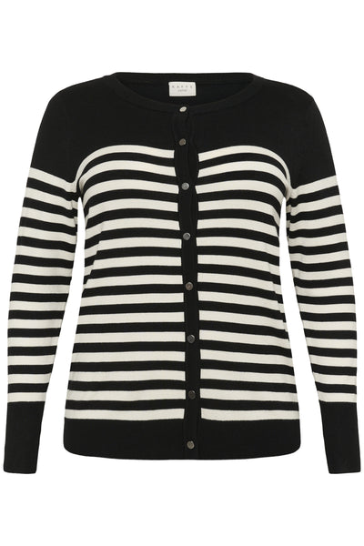 KClizzy Stripe Cardigan Black/Turtledove Half Stripe - 10583704 Thumbnail