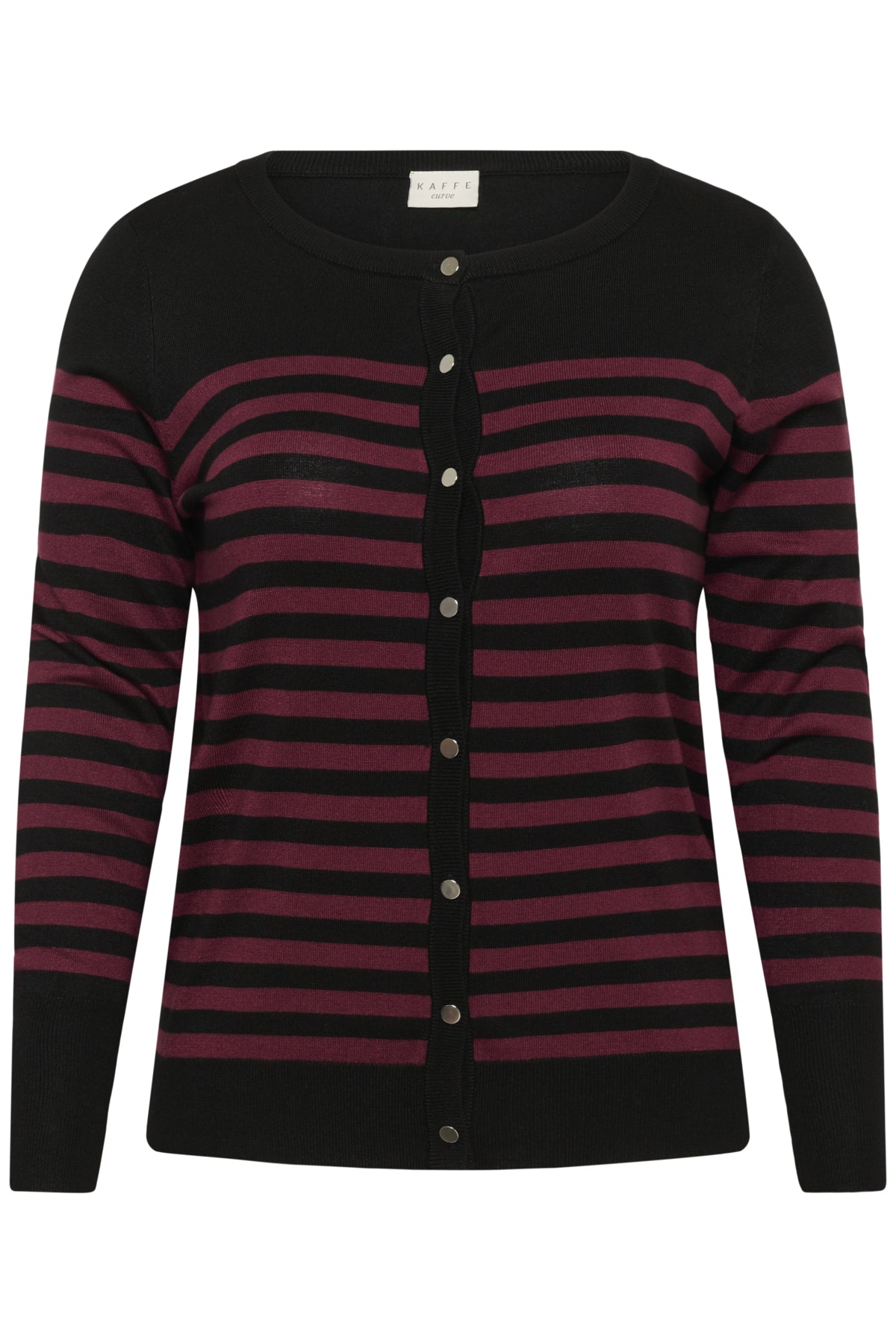 KClizzy Stripe Cardigan Black/Windsor Wine Half Stripe - 10583704