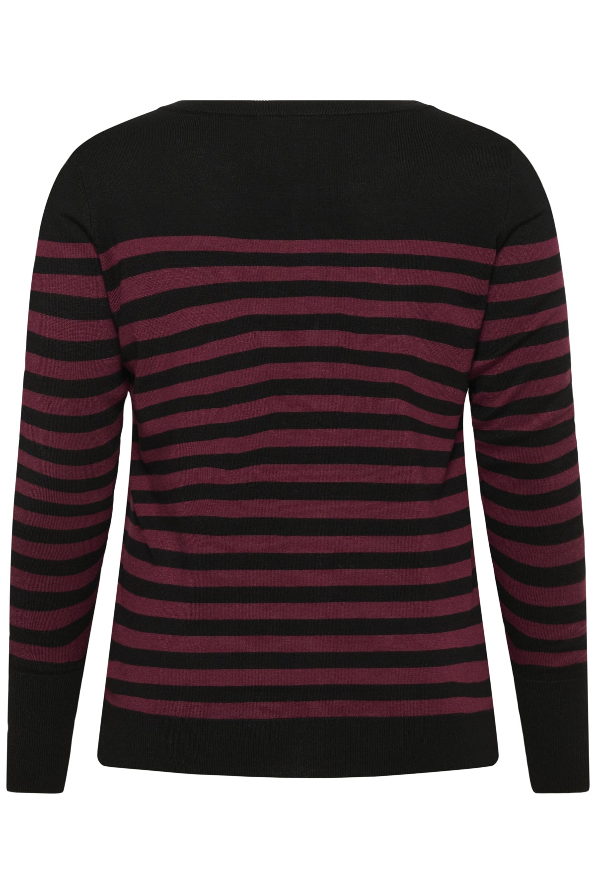KClizzy Stripe Cardigan Black/Windsor Wine Half Stripe - 10583704