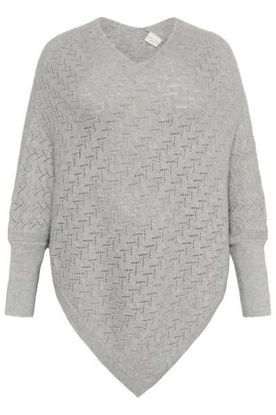 KColina Poncho Grey Melange - 10583768 Thumbnail