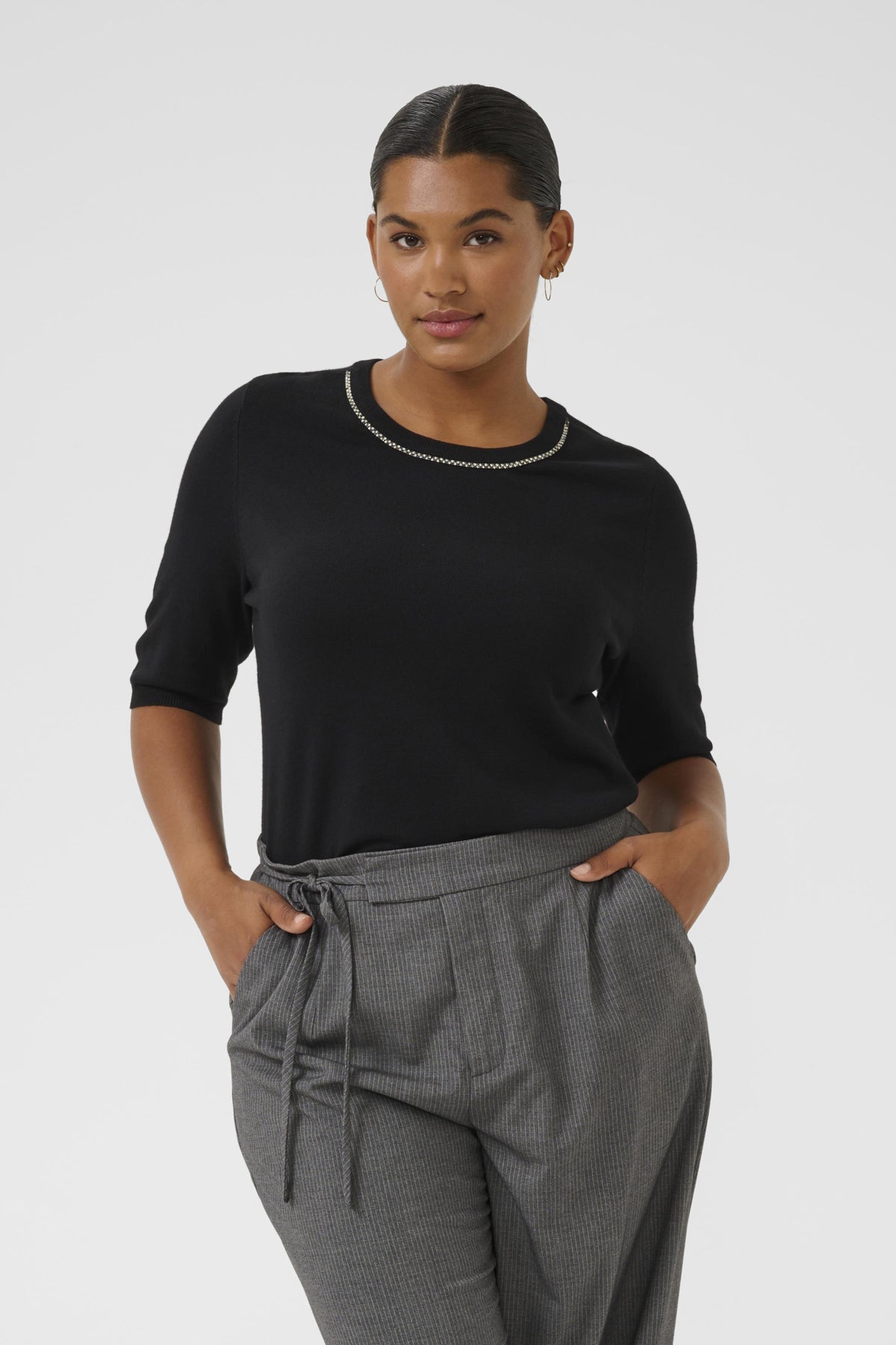 KCcarla Knit Pullover Black deep - 10583769