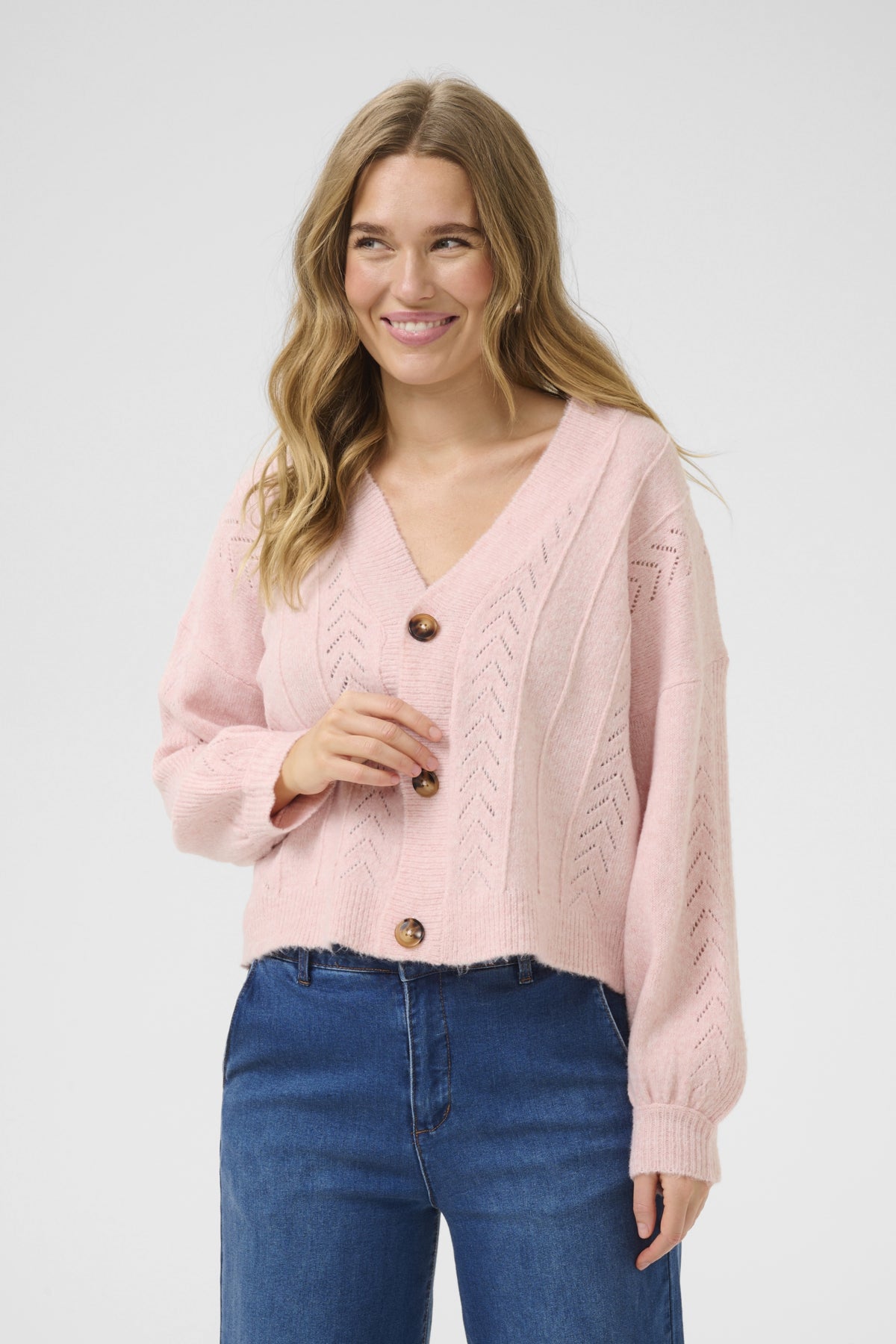 CRHoliday Knit Cardigan Sepia Rose Melange - 10612385