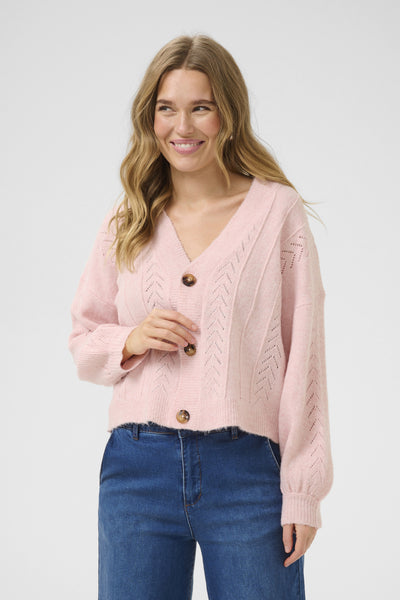 CRHoliday Knit Cardigan Sepia Rose Melange - 10612385 Thumbnail