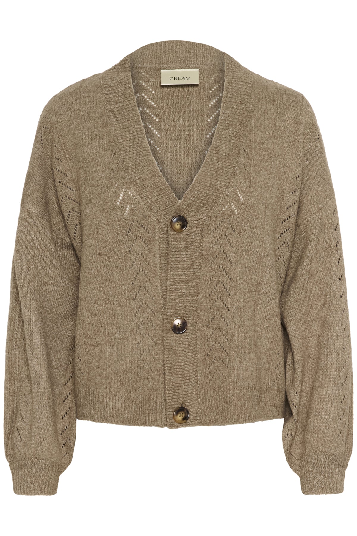 CRHoliday Knit Cardigan Walnut Melange - 10612385