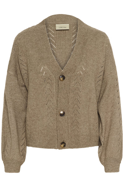 CRHoliday Knit Cardigan Walnut Melange - 10612385 Thumbnail