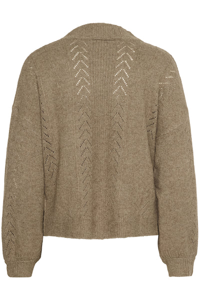 CRHoliday Knit Cardigan Walnut Melange - 10612385 Thumbnail