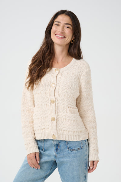 CRPoppi Knit Cardigan Eggnog - 10613315 Thumbnail