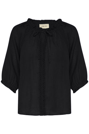 CRBellis Lace Blouse Pitch Black - 10613469