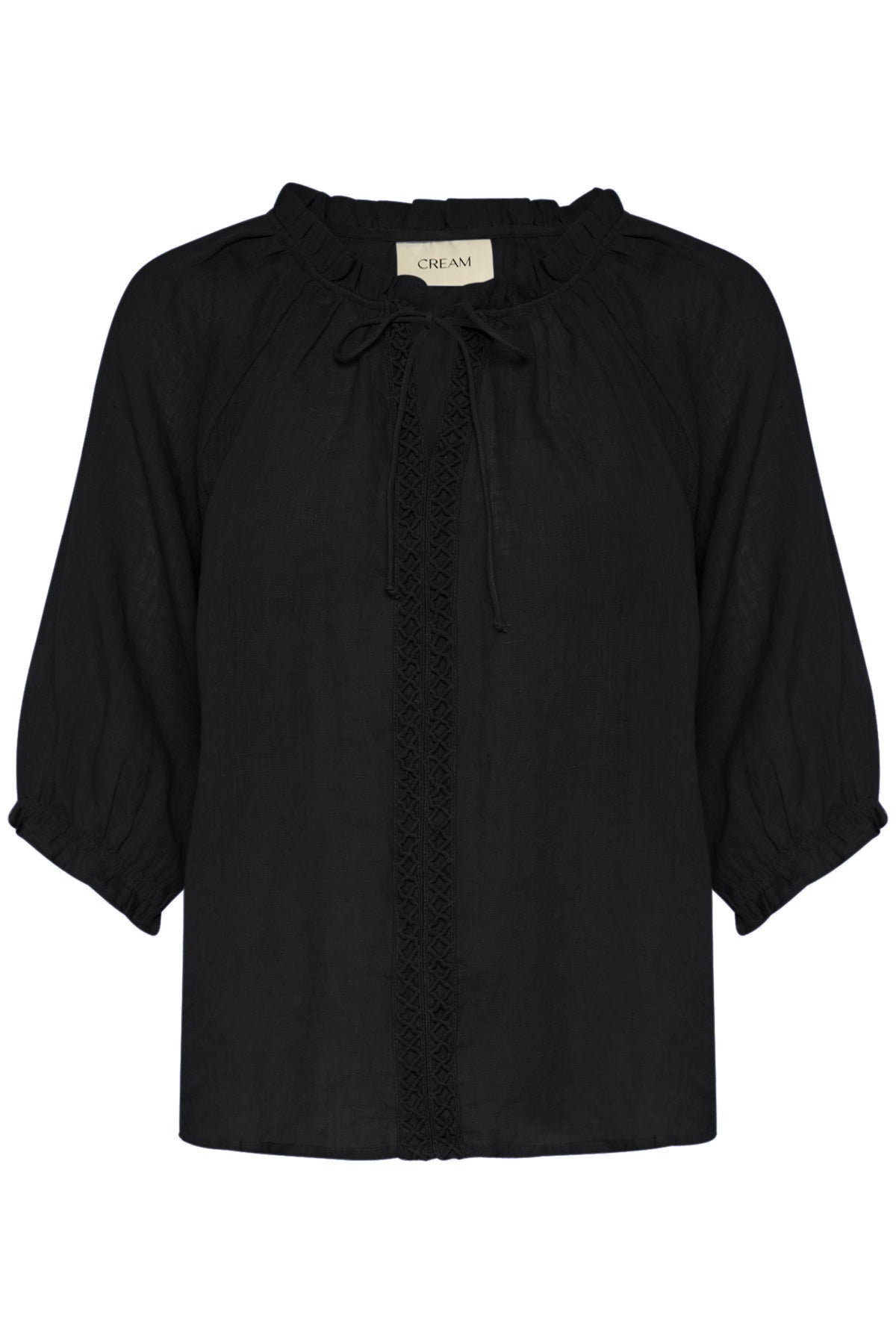 CRBellis Lace Blouse Pitch Black - 10613469