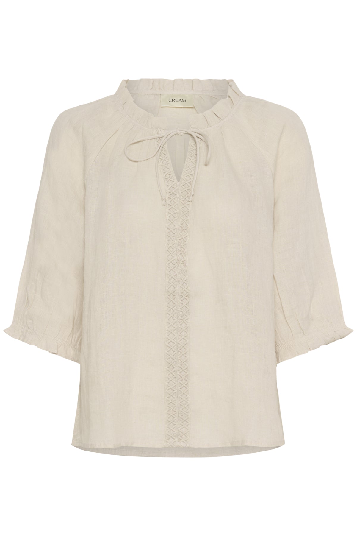 CRBellis Lace Blouse Crispy Sand - 10613469