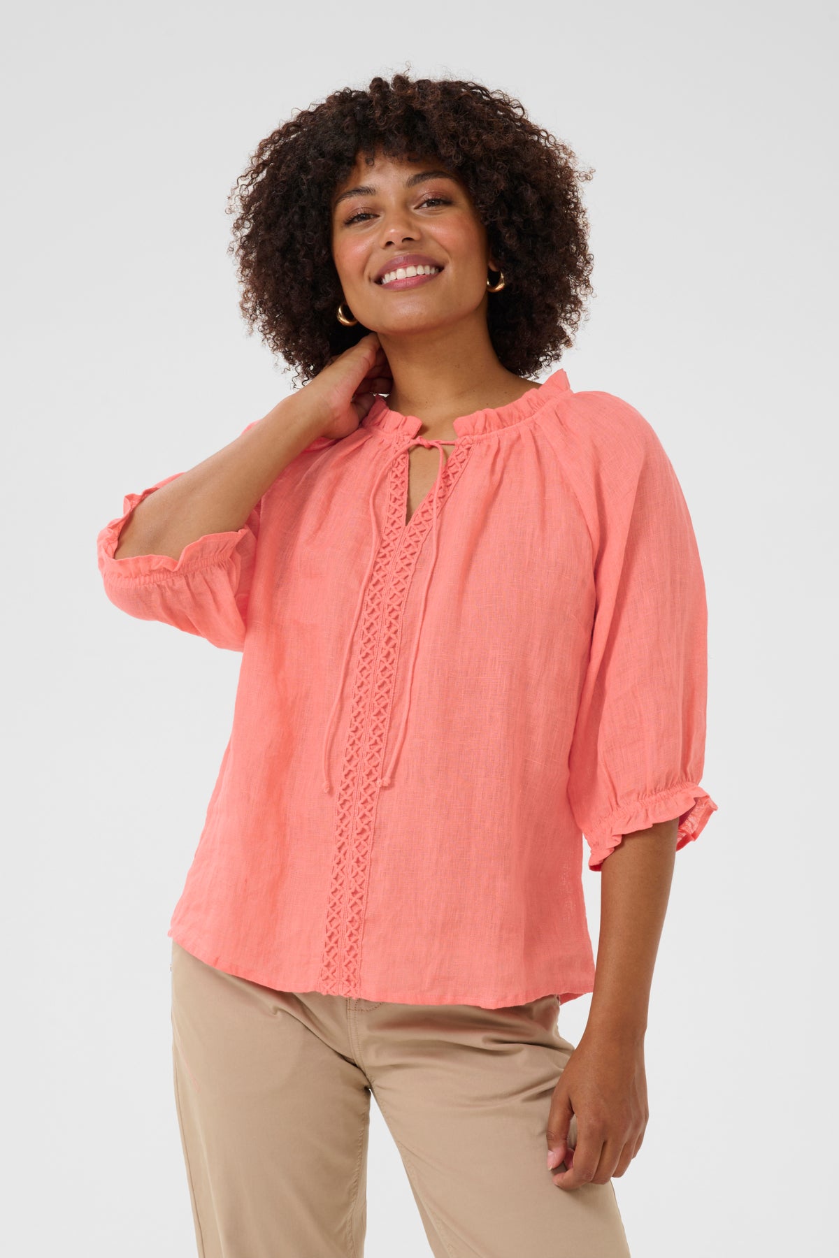 CRBellis Lace Blouse Porcelain Rose - 10613469
