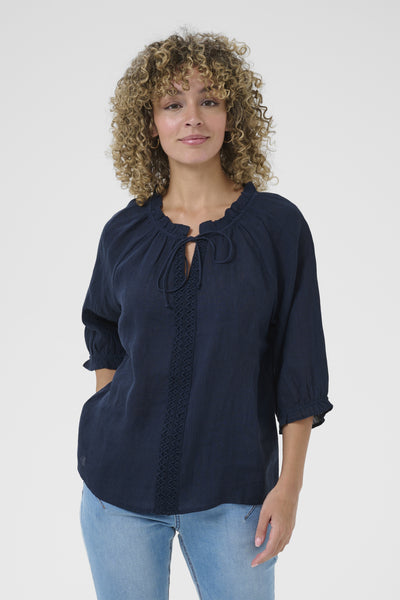 CRBellis Lace Blouse Dress Blues - 10613469 Thumbnail