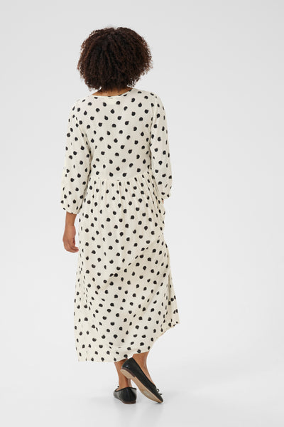 CRTiah Smock Dress Black smuged dot Thumbnail
