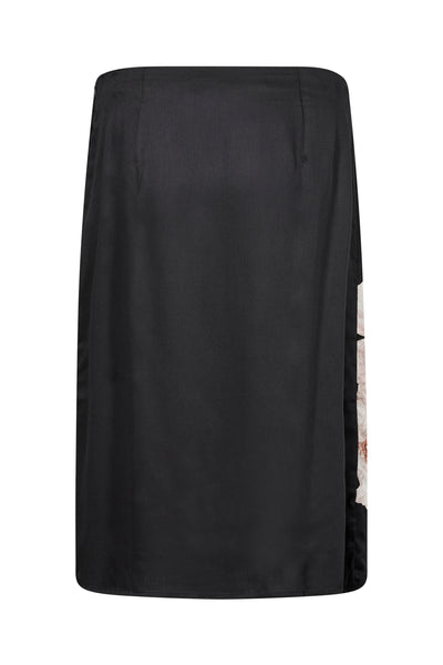 CRAqurella skirt Black with large flower - 10613493 Thumbnail