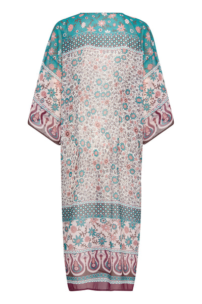 CRTikko Kimono Pink And Blue Ethnic Border - 10613498 Thumbnail
