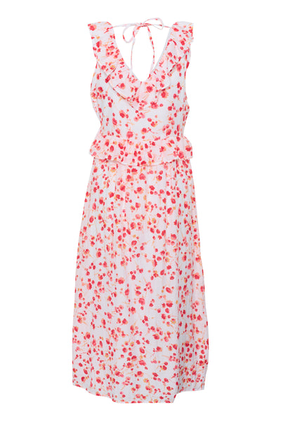 CRGiselle Long Dress Pink Red Flower - 10613619 Thumbnail