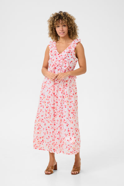 CRGiselle Long Dress Pink Red Flower - 10613619 Thumbnail