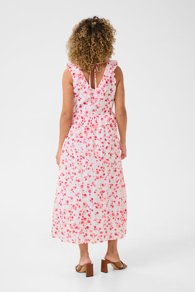 CRGiselle Long Dress Pink Red Flower - 10613619 Thumbnail