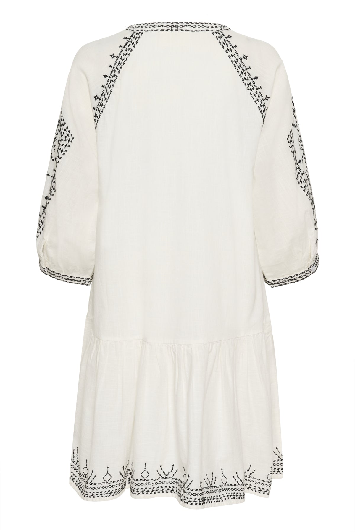 CRSara Dress Marshmallow Black Emb - 10613620