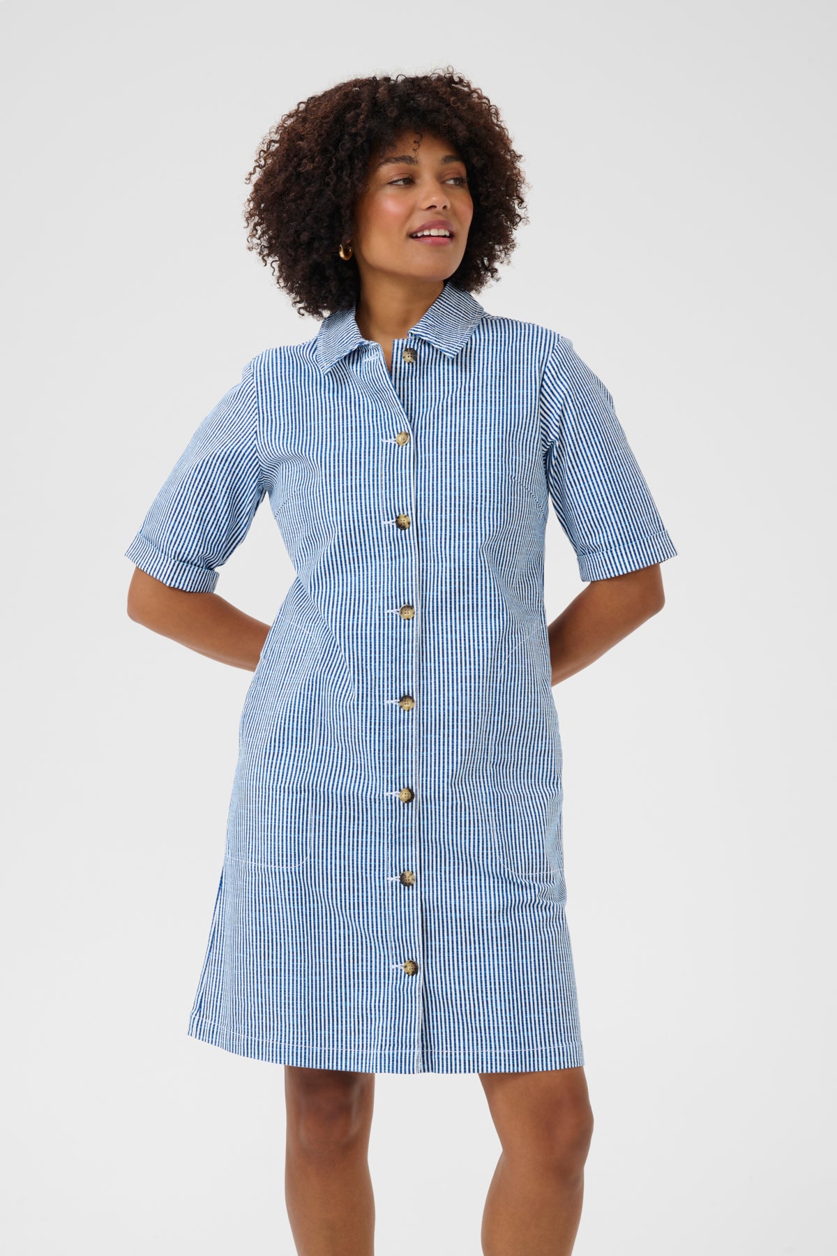 CRBerta Twill Dress Blue Milkboy - 10613647