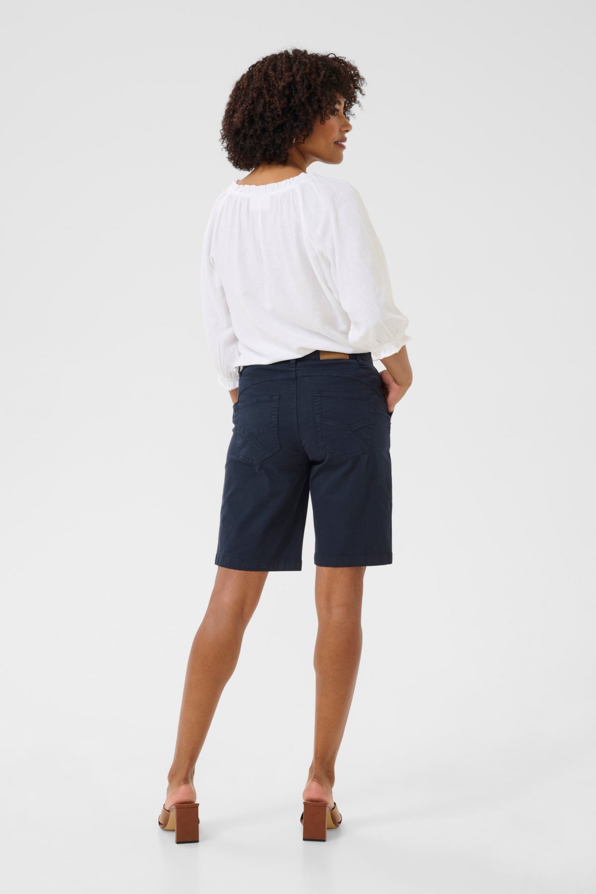 CRBerta Twill Shorts - Coco Fi Navy Blazer
