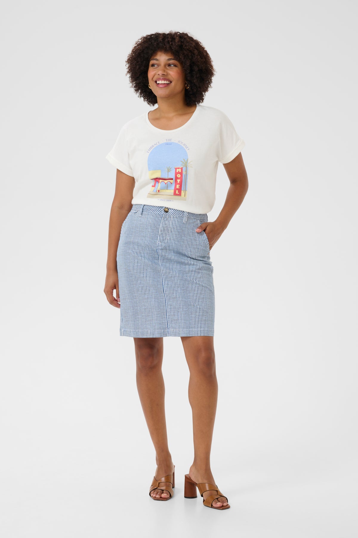 CRBerta Twill Skirt Blue Milkboy