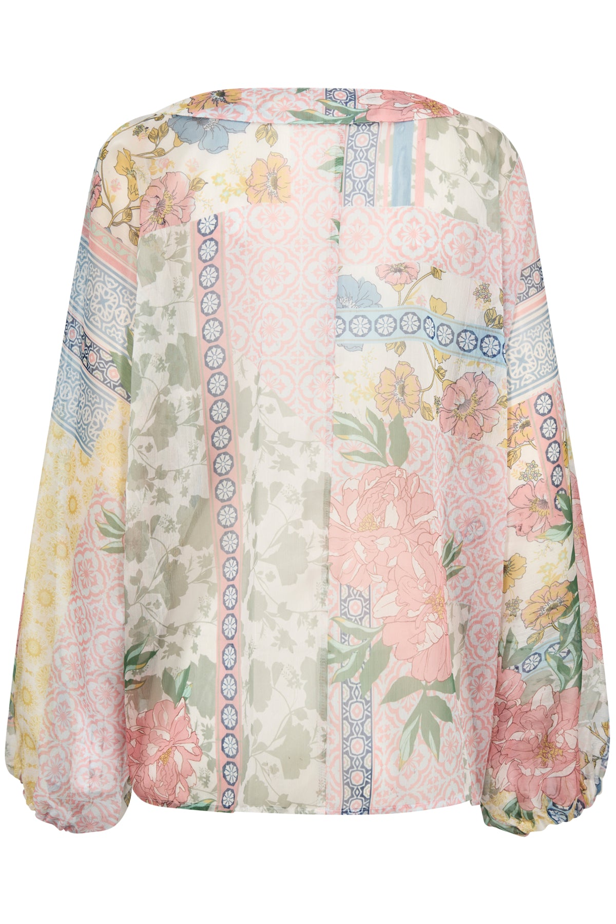 CRDaze Kimono Tea Green Flower Patchwork - 10613661