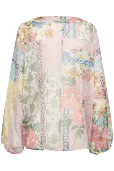 CRDaze Kimono Tea Green Flower Patchwork - 10613661 Thumbnail
