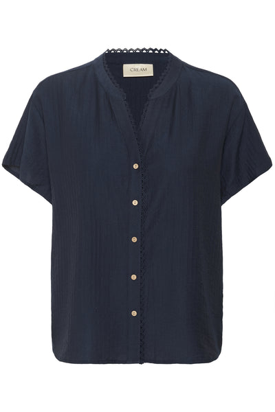 CRLori Lace Shirt Navy Blazer - 10613828 Thumbnail