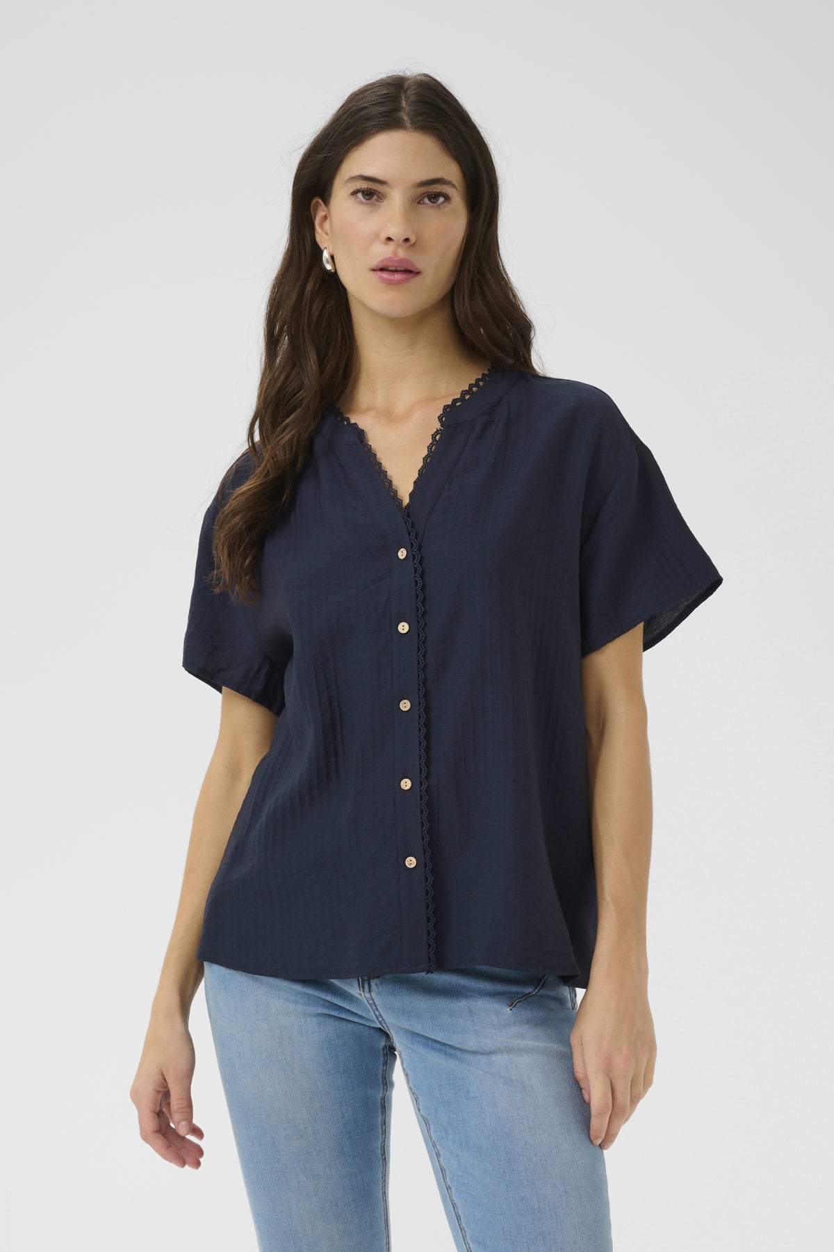 CRLori Lace Shirt Navy Blazer - 10613828