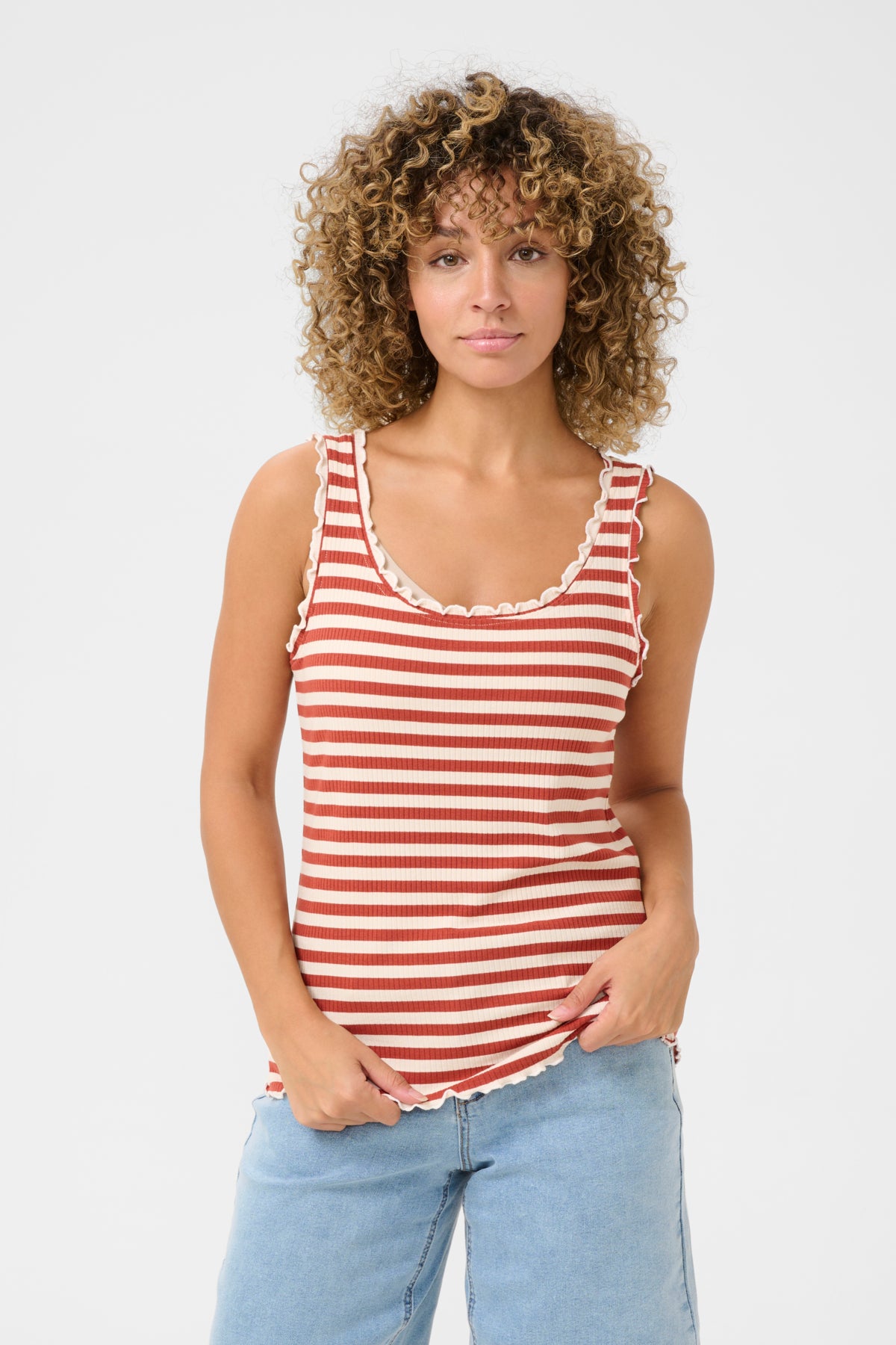 CRRibba Stripe Top Bruchetta Stripe