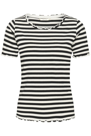 CRRibba stripe Tshirt Pitch Black Stripe - 10613876