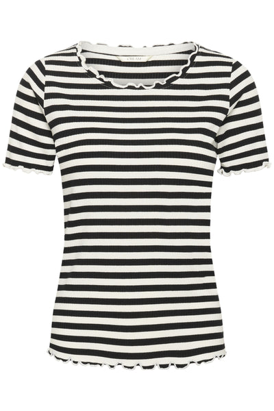 CRRibba stripe Tshirt Pitch Black Stripe - 10613876 Thumbnail