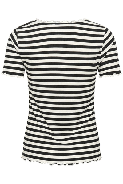 CRRibba stripe Tshirt Pitch Black Stripe - 10613876 Thumbnail