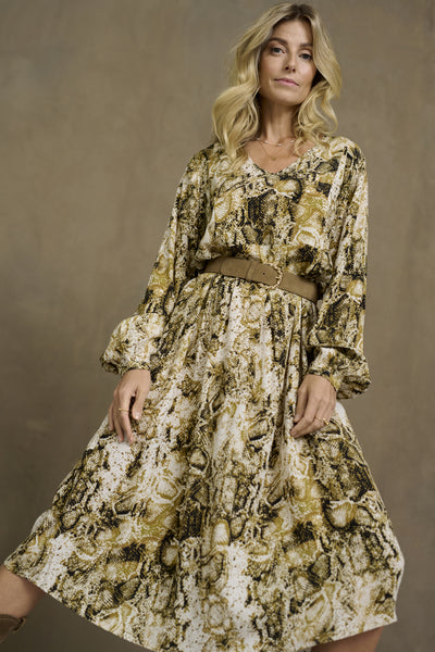 CRAyda Dress Tobacco Snake - 10613898 Thumbnail
